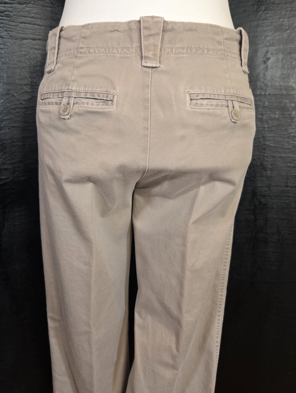 Vintage Old Navy Y2K Low Rise Cuffed Stretch Khaki Pants Size 4 Regular - Picture 6 of 9